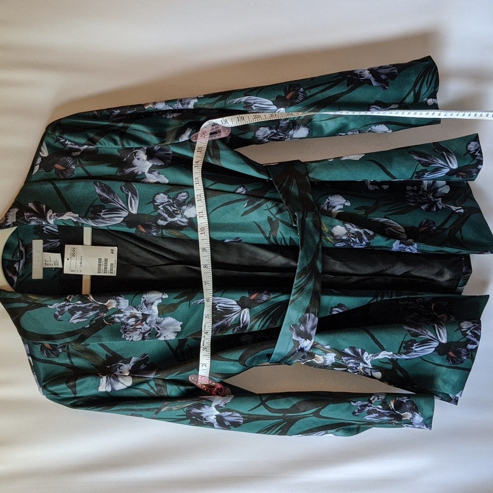 H&M Green and Purple Iris Blazer Stylish Suit Jacket - Picture 4 of 5
